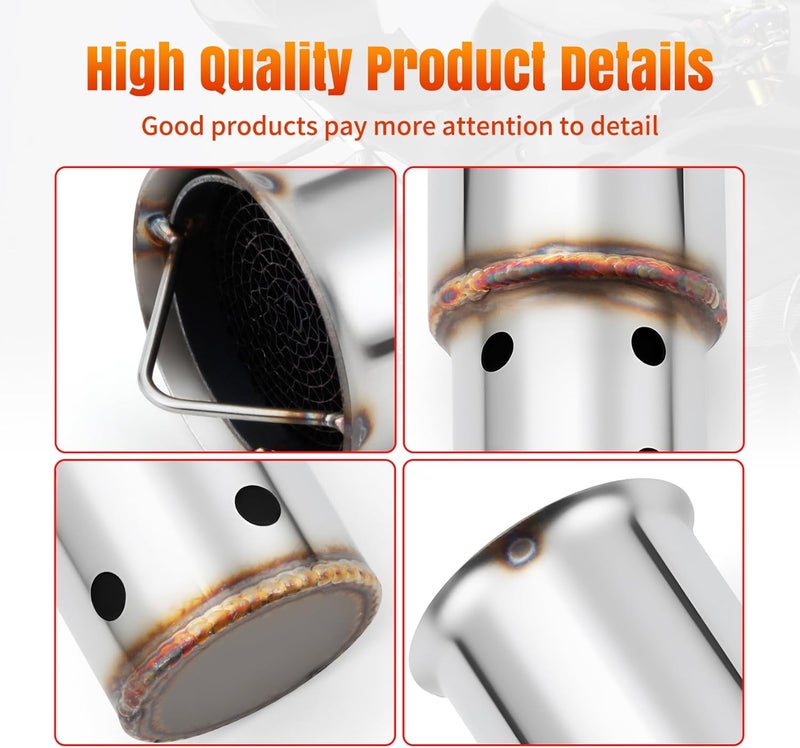 RIDLOG Motorcycle DB Killer 51mm Universal Muffler Silencer Baffle Removable Noise Eliminator Motorcycle Exhaust Pipe Muffler Fit for Harley Honda Yamaha Kawasaki Suzuki - Image 5